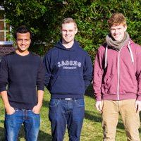Jacobs University students Gautam, Sven and Max